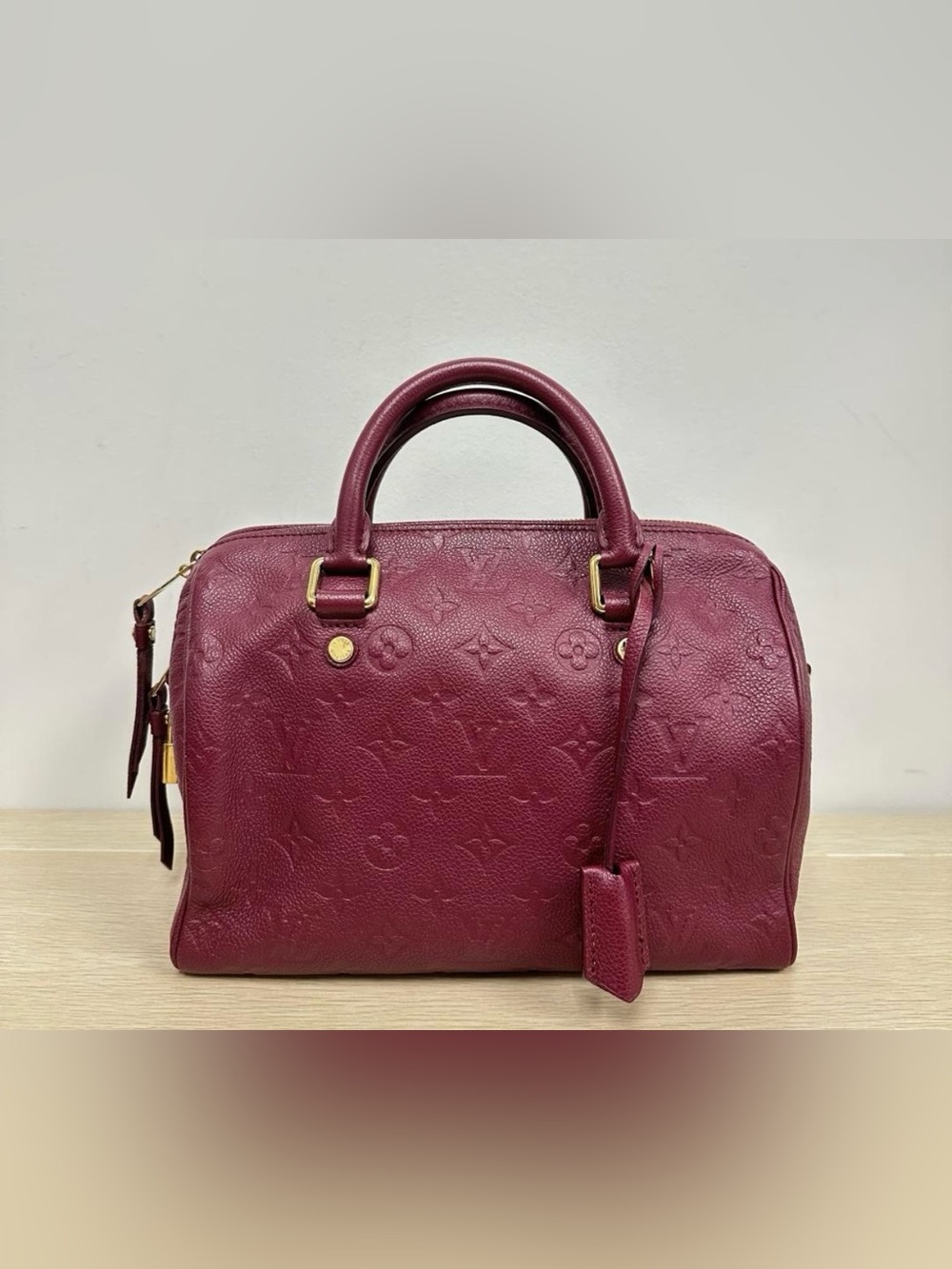 Louis Vuitton Speedy Bandouliere 25 in Aurore(burgundy) Monogram